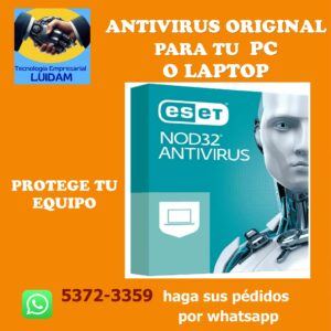 Licencia antivirus Nod 32 para 1 año