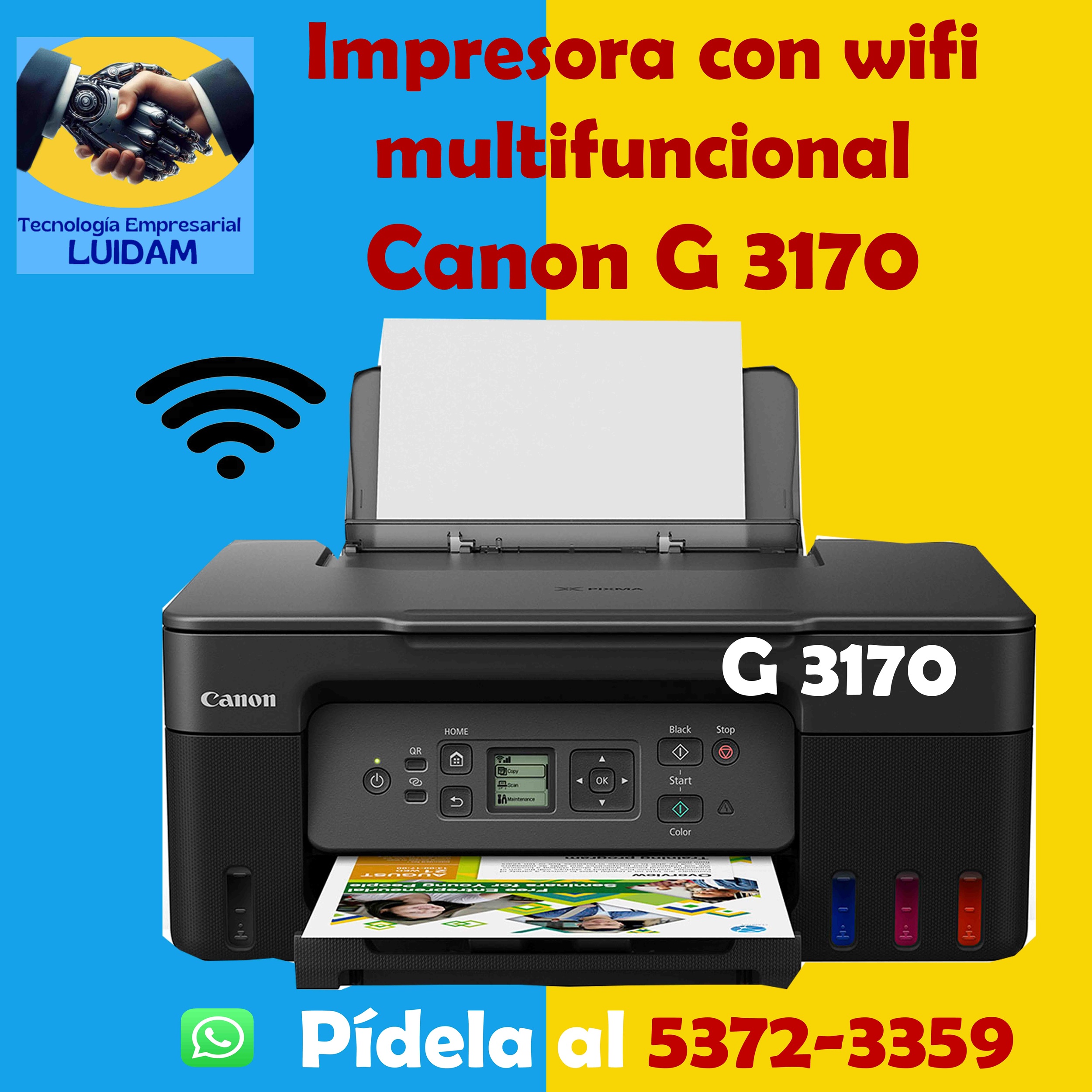 IMPRESORA CANON G 3170 con wifi